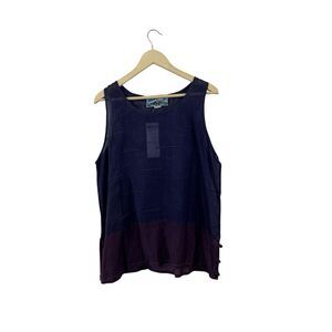 Tienda Ho NWT Cotton Tank Top Free Size Sheer Cotton Knit Sleeveless Womens